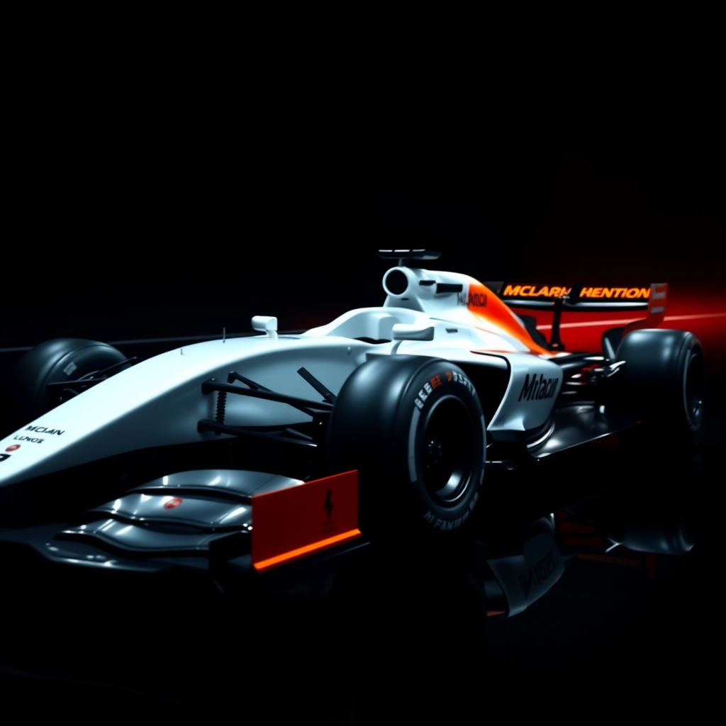 f1 car mclaren in dark backgroud