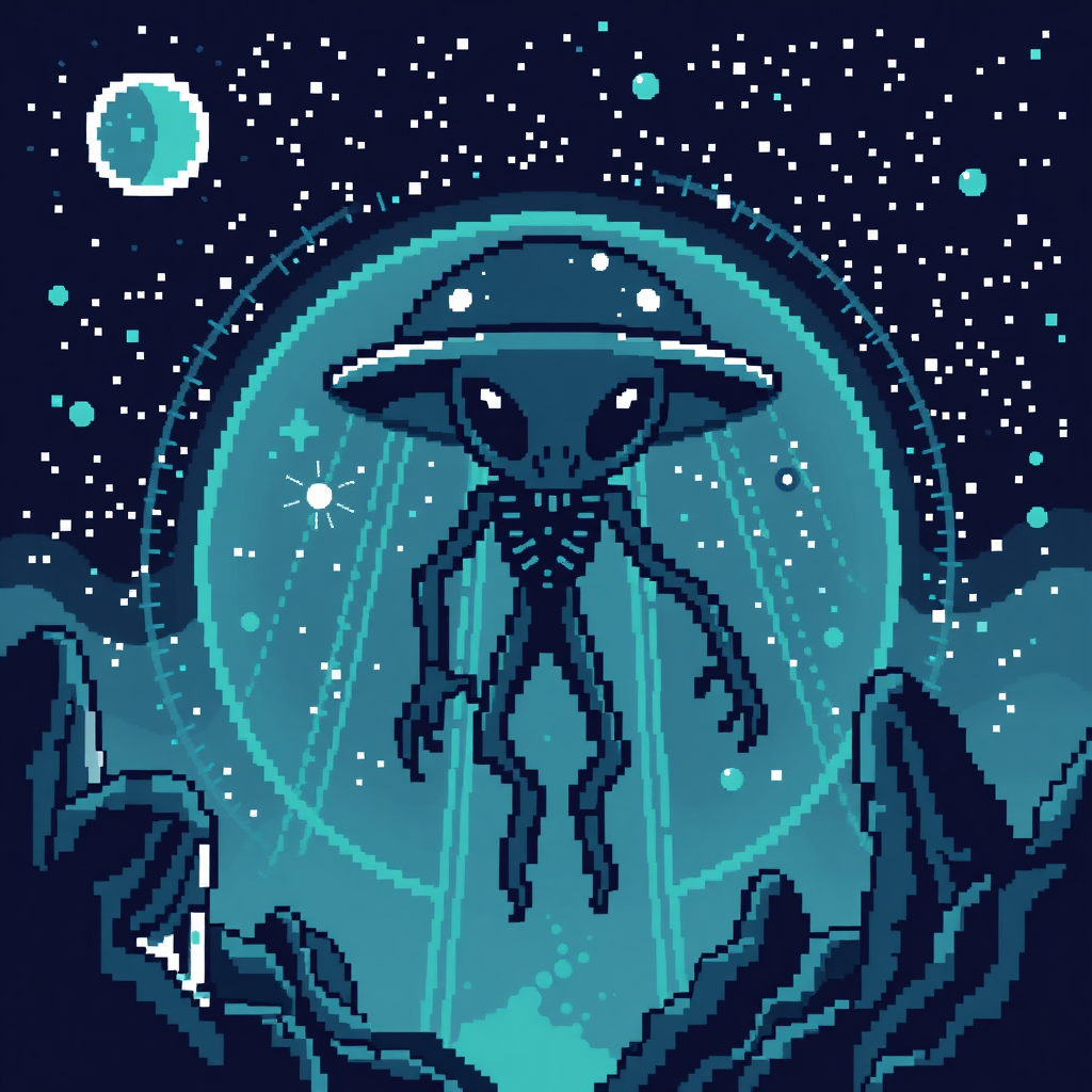 pixel alien abduction allesandro