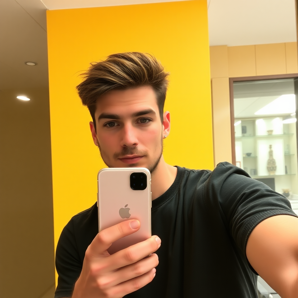 iphone selfie of an attractive 30 year old man