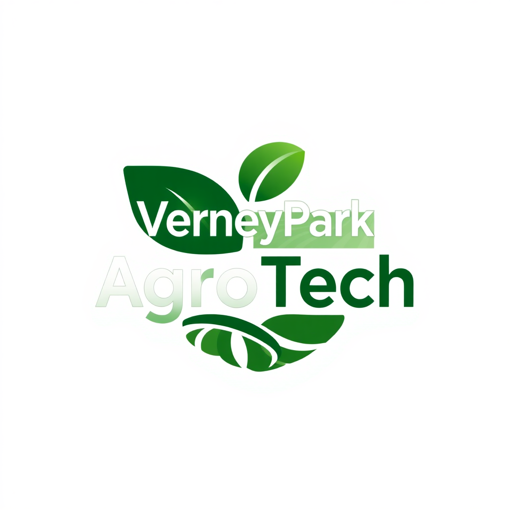 To create a visually striking and memorable logo for "VerneyPark-AgroTech," the design should reflect innovation, sustainability, and the forward-thinking nature of agricultural technology. The logo should evoke a sense of growth, connection with nature, and cutting-edge solutions.

Incorporating natural elements like leaves, crops, or a subtle depiction of the earth can symbolize the agricultural focus, while sleek, modern lines or abstract shapes can highlight the technology aspect. The typography should be clean and contemporary, with "VerneyPark" standing strong and distinguished, while "AgroTech" can be presented in a way that reflects innovation—perhaps with a futuristic font or stylized design.

A color palette inspired by nature, such as earthy greens, blues, or rich browns, can create a connection to the agricultural world, balanced with a hint of metallic or tech-inspired hues to convey modernity and innovation. The overall logo should merge the concepts of tradition and technology, representing VerneyPark-AgroTech’s role in revolutionizing agriculture while staying rooted in the environment.