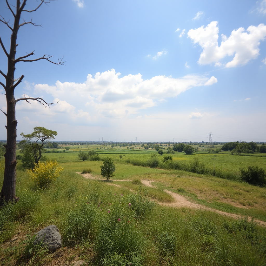 A scene that is suddenly clear and open, real photo, natural scenery, high-definition image, large scene.