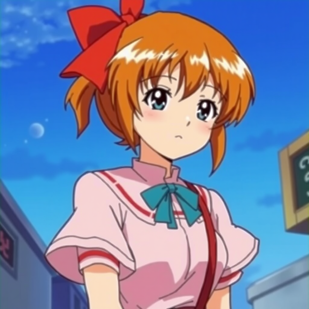 90s Anime screenshot of girl