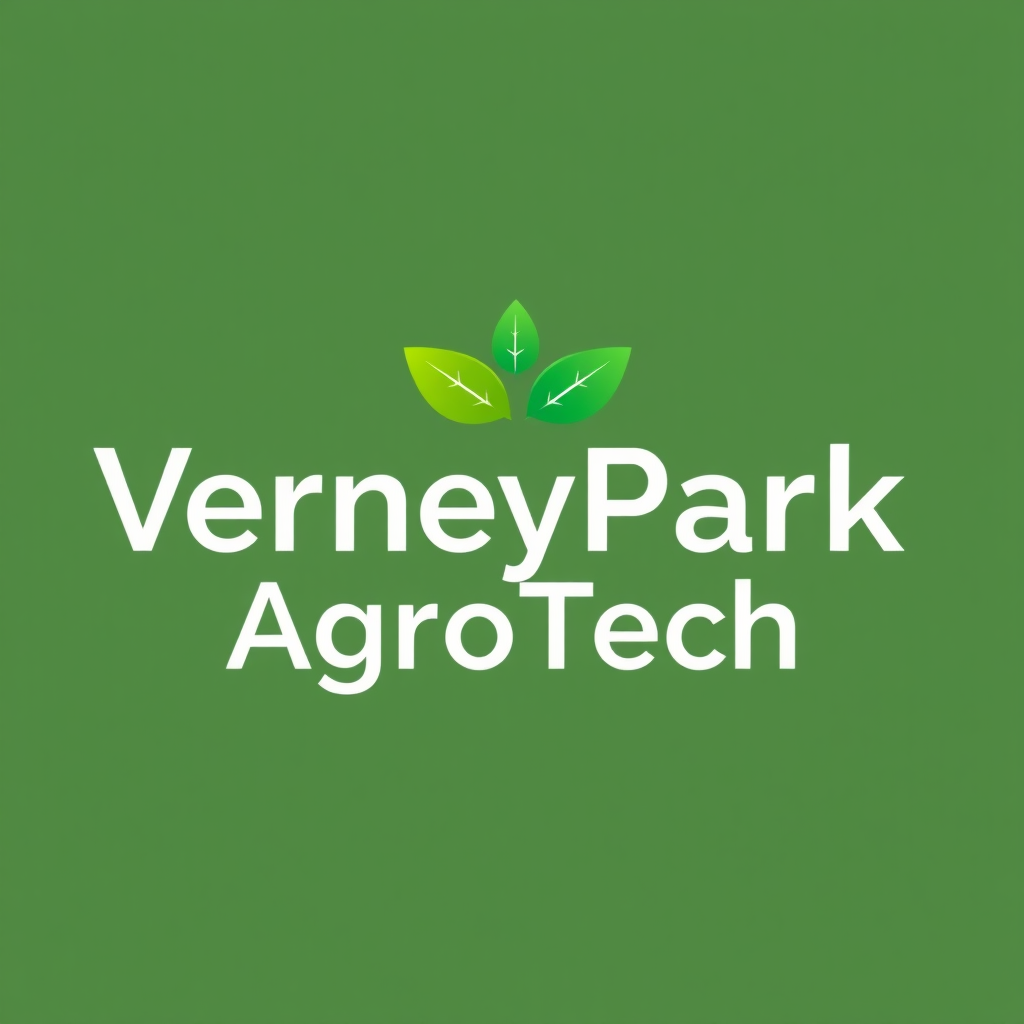 To create a visually striking and memorable logo for "VerneyPark-AgroTech," the design should reflect innovation, sustainability, and the forward-thinking nature of agricultural technology. The logo should evoke a sense of growth, connection with nature, and cutting-edge solutions.

Incorporating natural elements like leaves, crops, or a subtle depiction of the earth can symbolize the agricultural focus, while sleek, modern lines or abstract shapes can highlight the technology aspect. The typography should be clean and contemporary, with "VerneyPark" standing strong and distinguished, while "AgroTech" can be presented in a way that reflects innovation—perhaps with a futuristic font or stylized design.

A color palette inspired by nature, such as earthy greens, blues, or rich browns, can create a connection to the agricultural world, balanced with a hint of metallic or tech-inspired hues to convey modernity and innovation. The overall logo should merge the concepts of tradition and technology, representing VerneyPark-AgroTech’s role in revolutionizing agriculture while staying rooted in the environment.