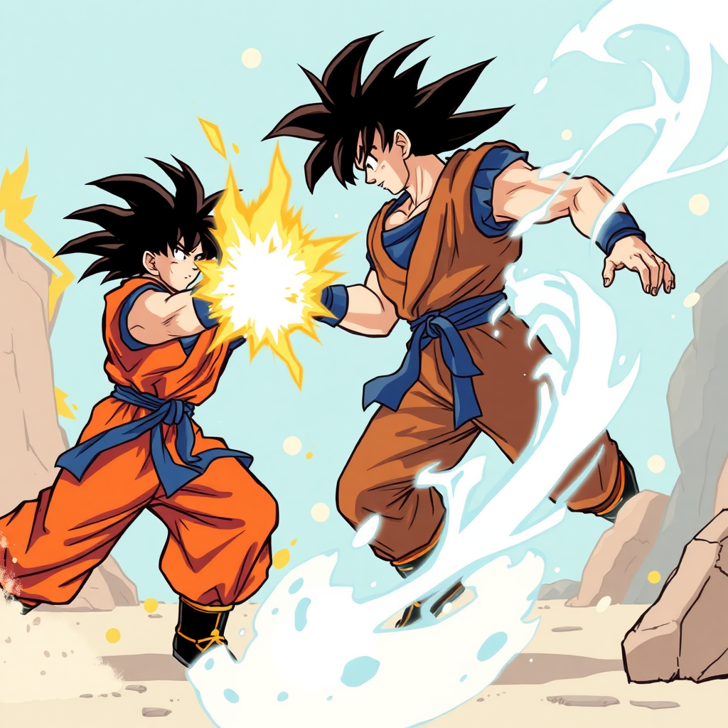 A firefighter fighting against Goku