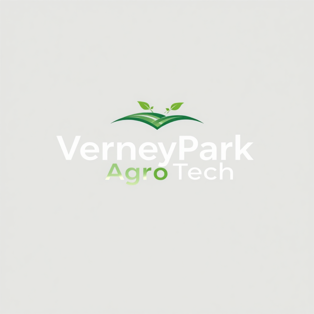 To create a visually striking and memorable logo for "VerneyPark-AgroTech," the design should reflect innovation, sustainability, and the forward-thinking nature of agricultural technology. The logo should evoke a sense of growth, connection with nature, and cutting-edge solutions.

Incorporating natural elements like leaves, crops, or a subtle depiction of the earth can symbolize the agricultural focus, while sleek, modern lines or abstract shapes can highlight the technology aspect. The typography should be clean and contemporary, with "VerneyPark" standing strong and distinguished, while "AgroTech" can be presented in a way that reflects innovation—perhaps with a futuristic font or stylized design.

A color palette inspired by nature, such as earthy greens, blues, or rich browns, can create a connection to the agricultural world, balanced with a hint of metallic or tech-inspired hues to convey modernity and innovation. The overall logo should merge the concepts of tradition and technology, representing VerneyPark-AgroTech’s role in revolutionizing agriculture while staying rooted in the environment.