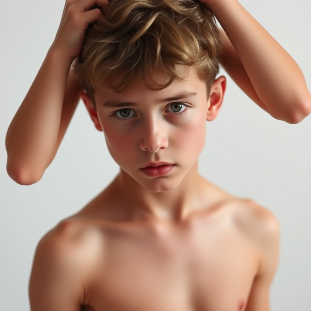 Teenage boy nudist