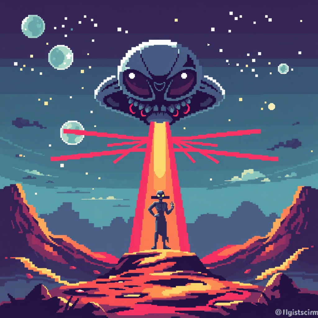 pixel alien abduction question of honor