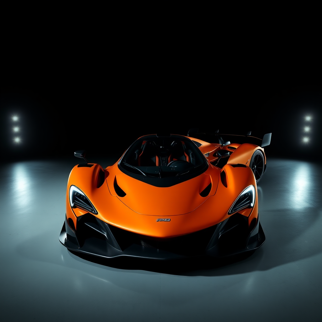 f1 mclaren car photoshoot in dark