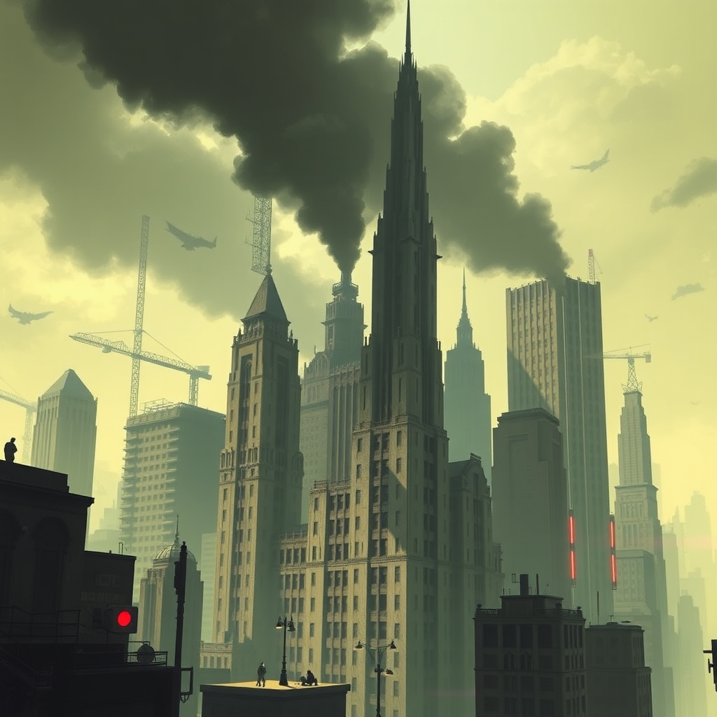 Brutalism BioShock style city