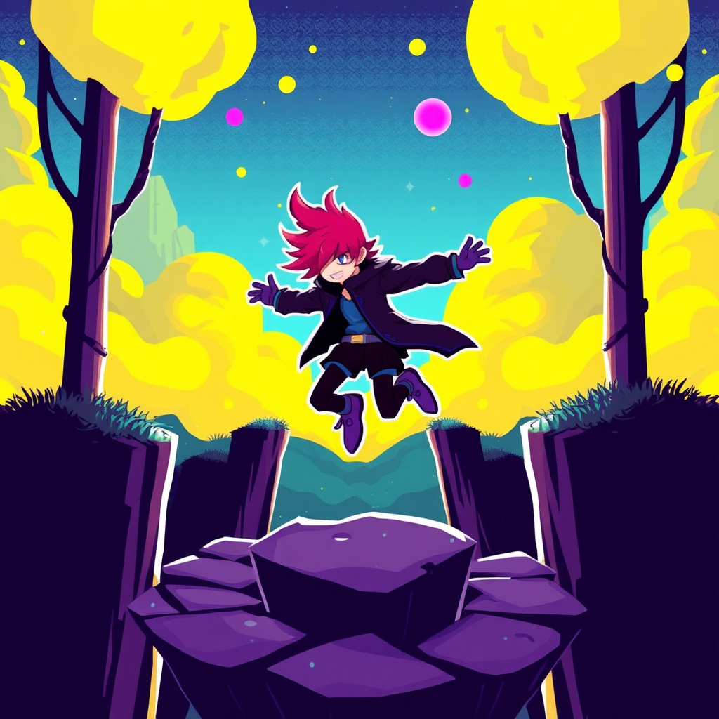 Kris from Deltarune jumping into the VOID