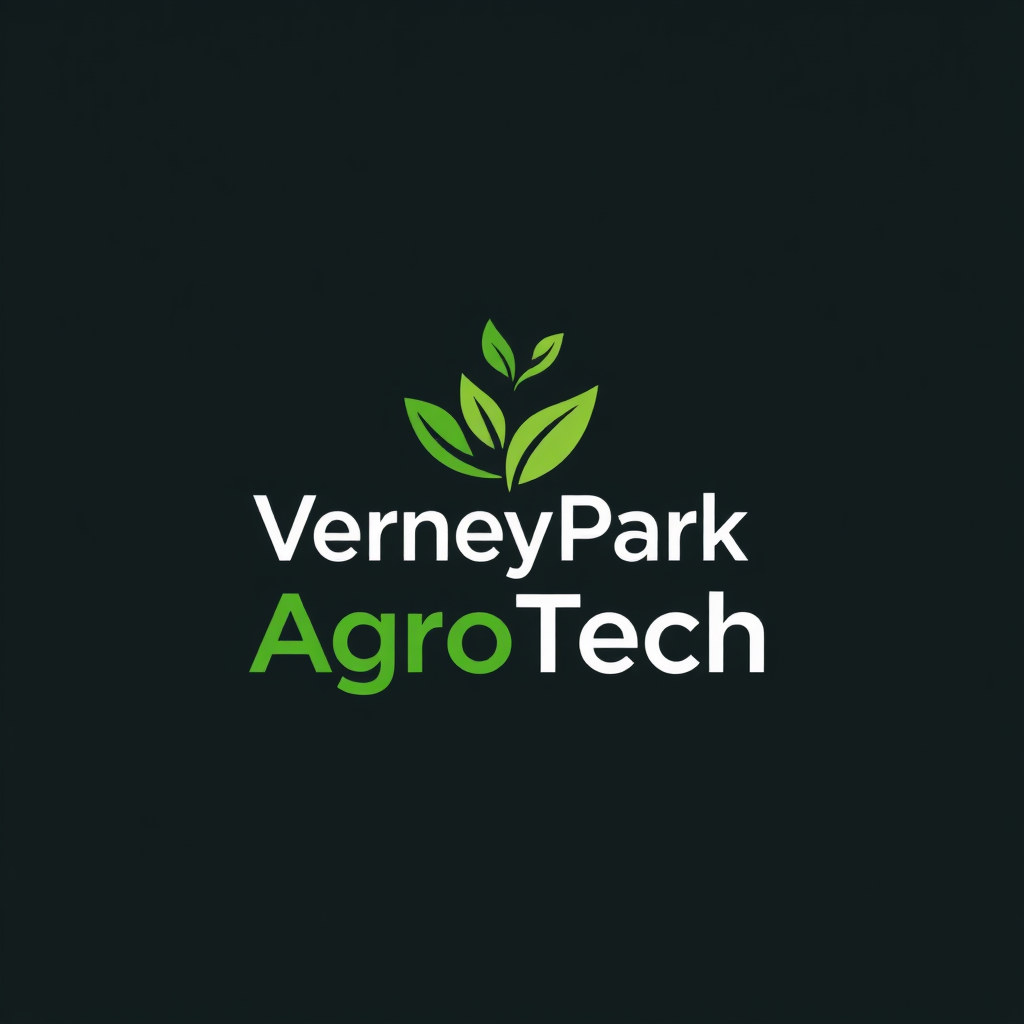 To create a visually striking and memorable logo for "VerneyPark-AgroTech," the design should reflect innovation, sustainability, and the forward-thinking nature of agricultural technology. The logo should evoke a sense of growth, connection with nature, and cutting-edge solutions.

Incorporating natural elements like leaves, crops, or a subtle depiction of the earth can symbolize the agricultural focus, while sleek, modern lines or abstract shapes can highlight the technology aspect. The typography should be clean and contemporary, with "VerneyPark" standing strong and distinguished, while "AgroTech" can be presented in a way that reflects innovation—perhaps with a futuristic font or stylized design.

A color palette inspired by nature, such as earthy greens, blues, or rich browns, can create a connection to the agricultural world, balanced with a hint of metallic or tech-inspired hues to convey modernity and innovation. The overall logo should merge the concepts of tradition and technology, representing VerneyPark-AgroTech’s role in revolutionizing agriculture while staying rooted in the environment.