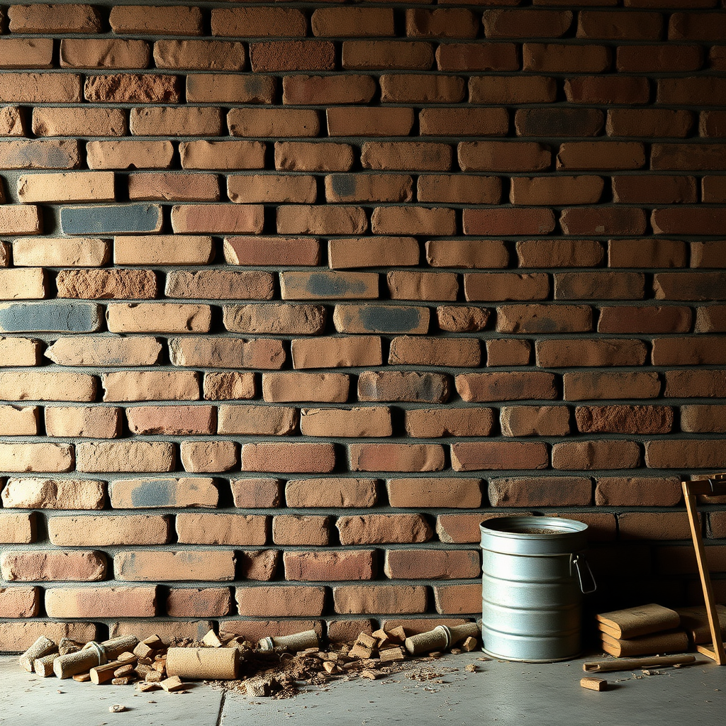 bricks in the wall as a image for people caught in the grinder that is work