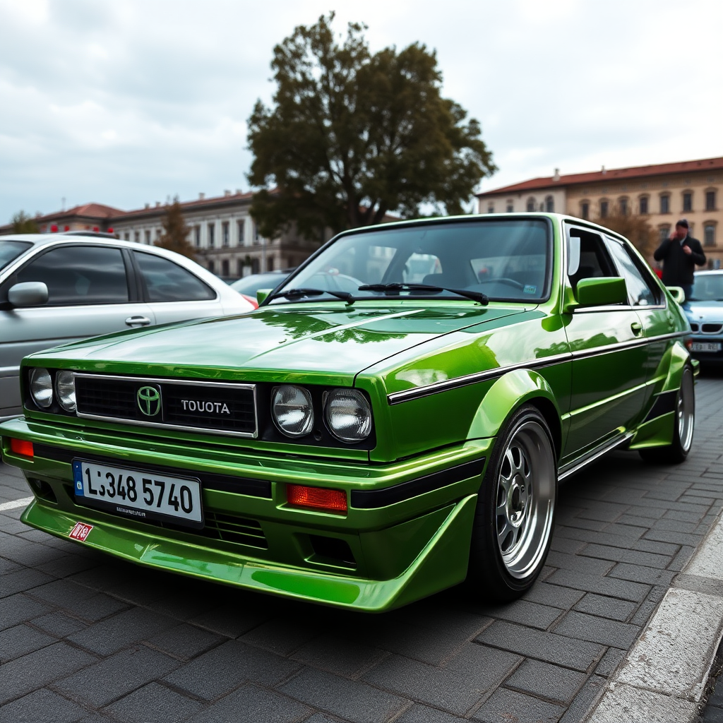 Emerald chrome toyota trueno tuning in Budapest