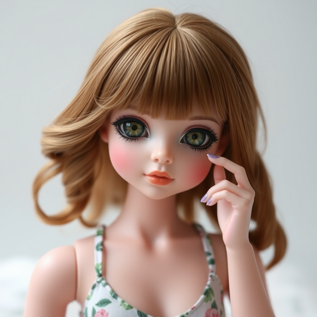 ooak art doll falling in love, flirting, artist doll, realistic doll, life-like porcelain doll, cool preteen girl, unique personality, stunning eyes, bisque doll, bjd, swimsuit