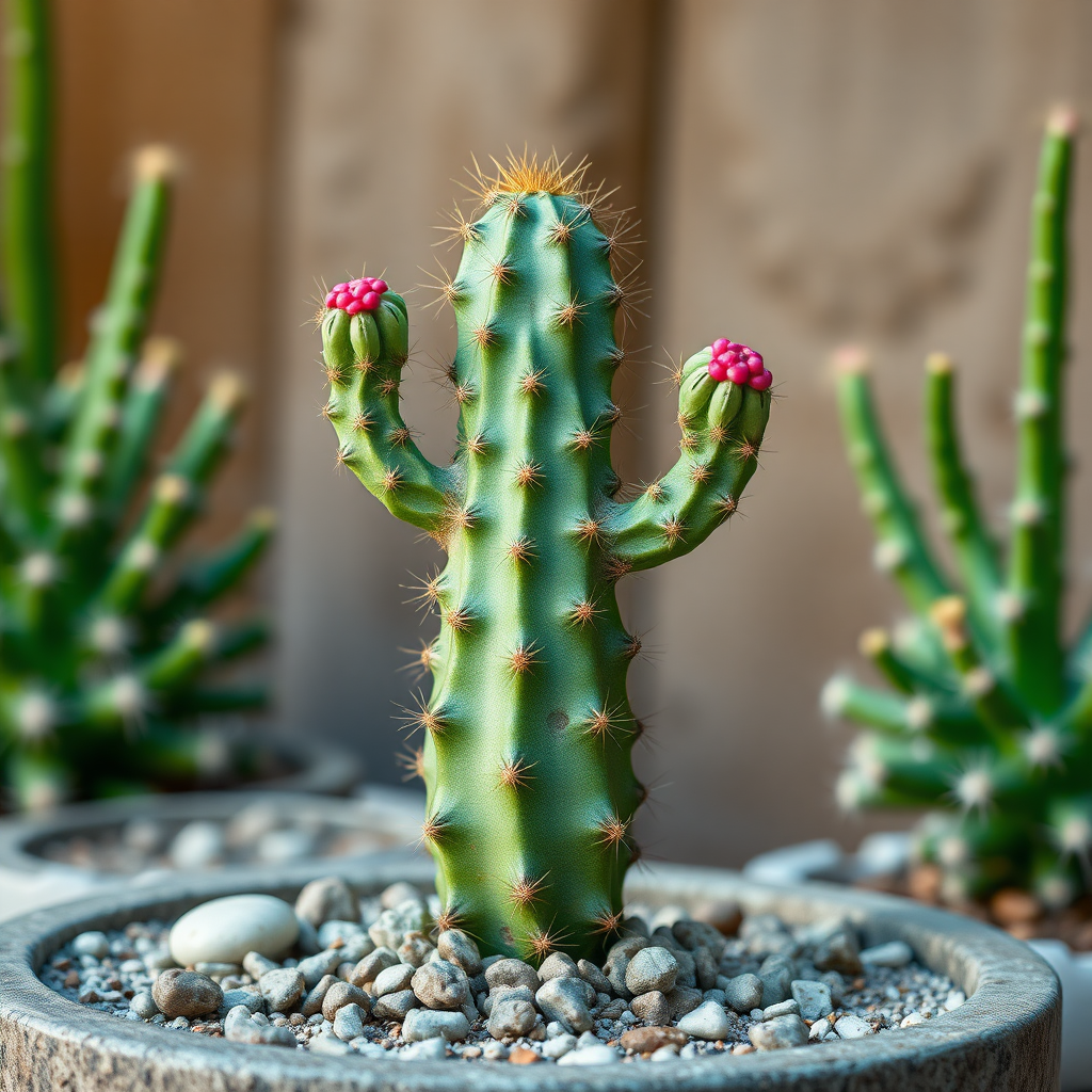 A dancing cactus, realistic image