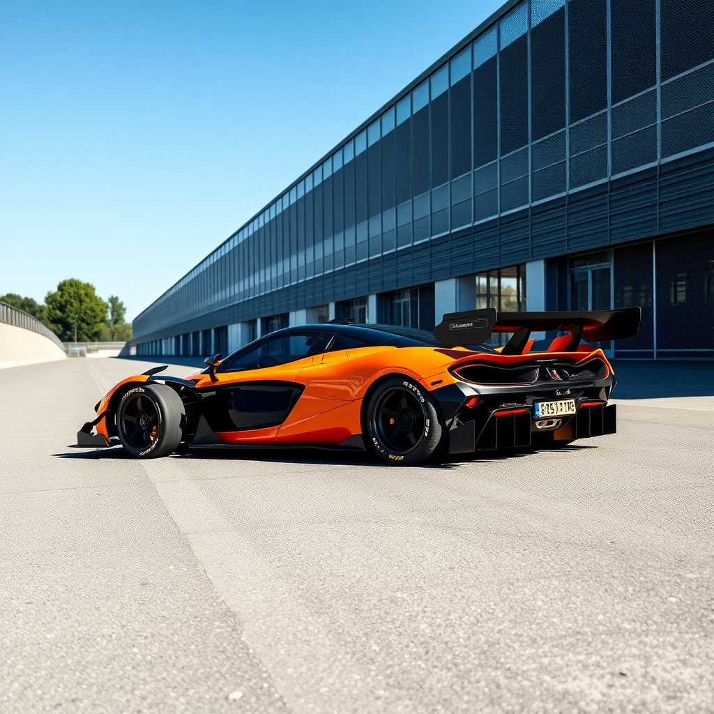 f1 mclaren car photoshoot from side