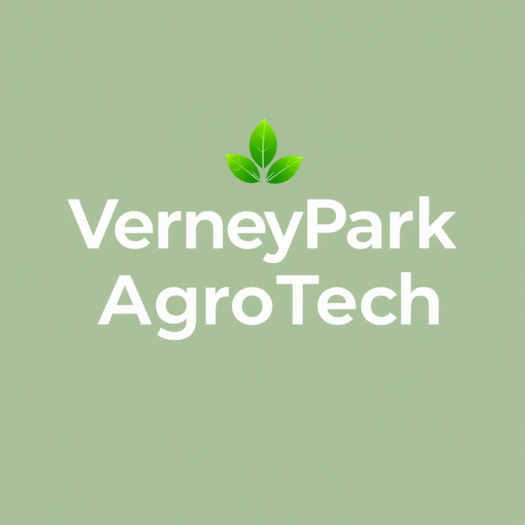 To create a visually striking and memorable logo for "VerneyPark-AgroTech," the design should reflect innovation, sustainability, and the forward-thinking nature of agricultural technology. The logo should evoke a sense of growth, connection with nature, and cutting-edge solutions.

Incorporating natural elements like leaves, crops, or a subtle depiction of the earth can symbolize the agricultural focus, while sleek, modern lines or abstract shapes can highlight the technology aspect. The typography should be clean and contemporary, with "VerneyPark" standing strong and distinguished, while "AgroTech" can be presented in a way that reflects innovation—perhaps with a futuristic font or stylized design.

A color palette inspired by nature, such as earthy greens, blues, or rich browns, can create a connection to the agricultural world, balanced with a hint of metallic or tech-inspired hues to convey modernity and innovation. The overall logo should merge the concepts of tradition and technology, representing VerneyPark-AgroTech’s role in revolutionizing agriculture while staying rooted in the environment.