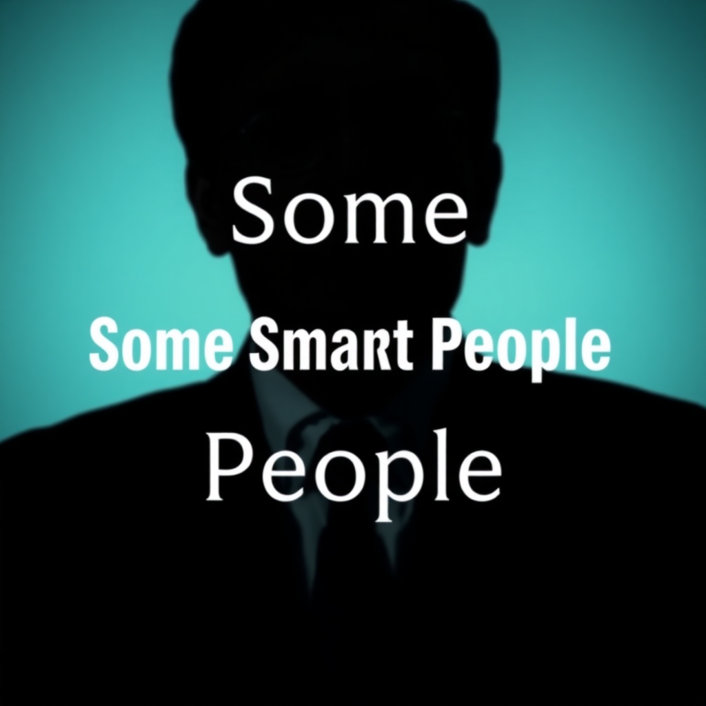 Make the cover art for an e-book about interviews with extremely intelligent individuals from elite high IQ societies. It's called "Some Smart People". It needs to be refined, elegant, somewhat minimalistic but compelling and awe-inspiring.