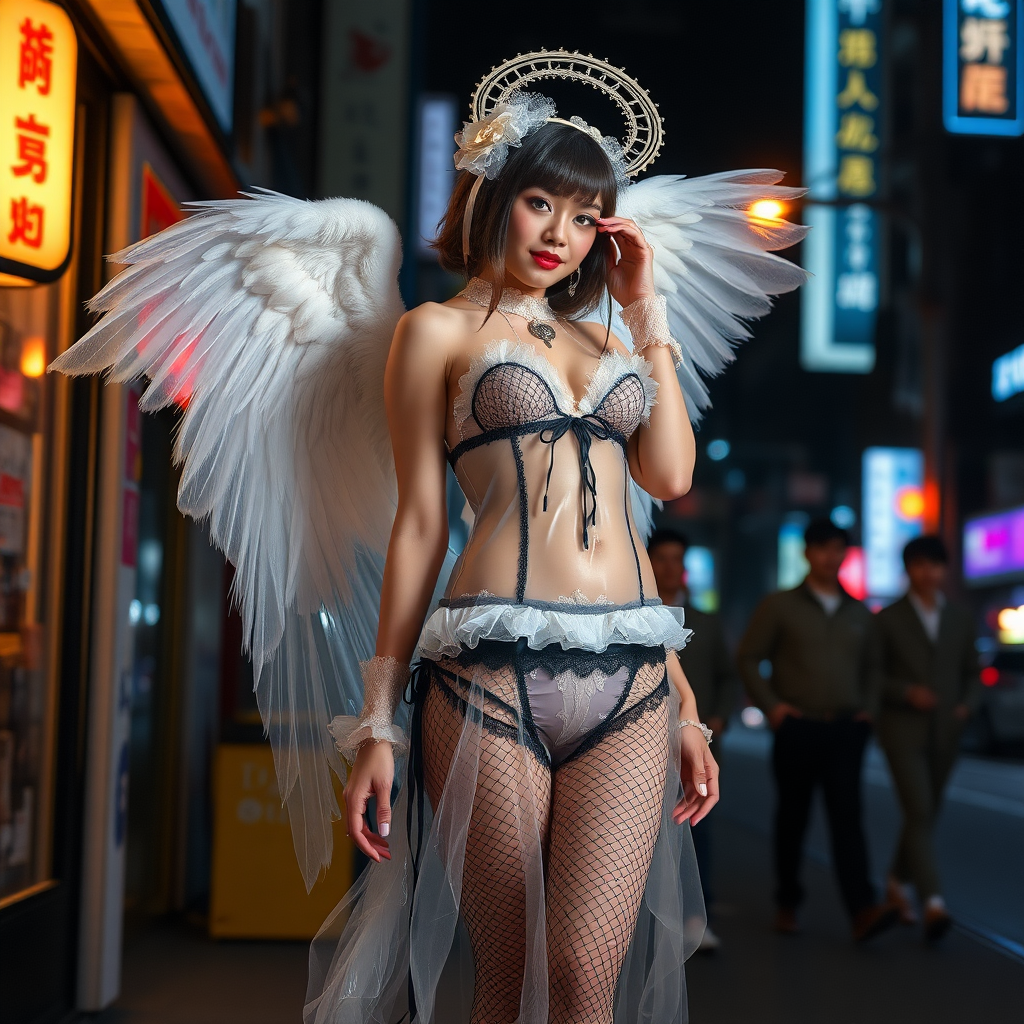 angel, burlesque, tokyo, transparent outfit