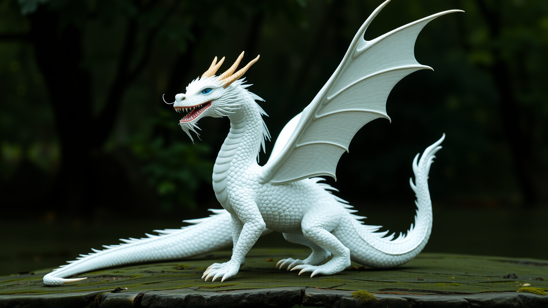 photo, blue-eyes white dragon, full body