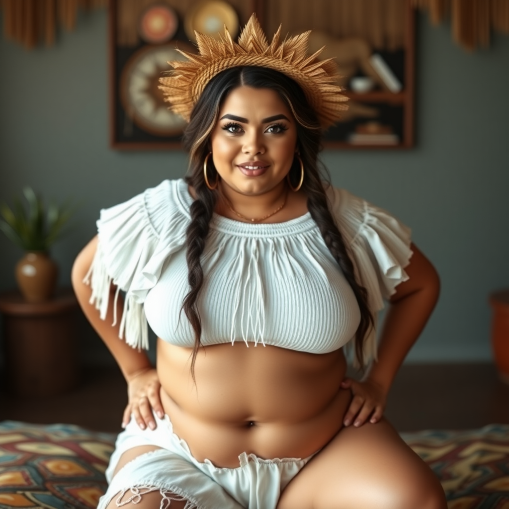 voluptuous native american latina white girl large everything