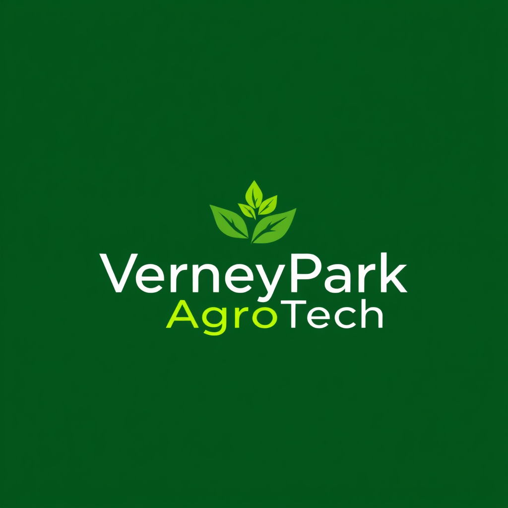 To create a visually striking and memorable logo for "VerneyPark-AgroTech," the design should reflect innovation, sustainability, and the forward-thinking nature of agricultural technology. The logo should evoke a sense of growth, connection with nature, and cutting-edge solutions.

Incorporating natural elements like leaves, crops, or a subtle depiction of the earth can symbolize the agricultural focus, while sleek, modern lines or abstract shapes can highlight the technology aspect. The typography should be clean and contemporary, with "VerneyPark" standing strong and distinguished, while "AgroTech" can be presented in a way that reflects innovation—perhaps with a futuristic font or stylized design.

A color palette inspired by nature, such as earthy greens, blues, or rich browns, can create a connection to the agricultural world, balanced with a hint of metallic or tech-inspired hues to convey modernity and innovation. The overall logo should merge the concepts of tradition and technology, representing VerneyPark-AgroTech’s role in revolutionizing agriculture while staying rooted in the environment.