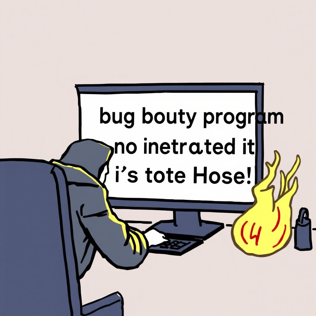 Photograph illustrating the following situation: My bug bounty program has no traction. Nobody is interested in it. It's totally "tote Hose"