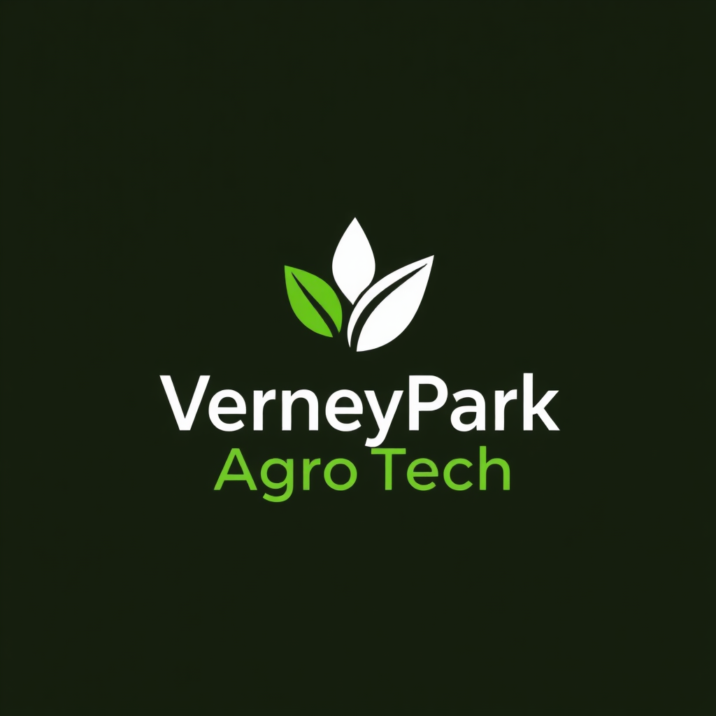 To create a visually striking and memorable logo for "VerneyPark-AgroTech," the design should reflect innovation, sustainability, and the forward-thinking nature of agricultural technology. The logo should evoke a sense of growth, connection with nature, and cutting-edge solutions.

Incorporating natural elements like leaves, crops, or a subtle depiction of the earth can symbolize the agricultural focus, while sleek, modern lines or abstract shapes can highlight the technology aspect. The typography should be clean and contemporary, with "VerneyPark" standing strong and distinguished, while "AgroTech" can be presented in a way that reflects innovation—perhaps with a futuristic font or stylized design.

A color palette inspired by nature, such as earthy greens, blues, or rich browns, can create a connection to the agricultural world, balanced with a hint of metallic or tech-inspired hues to convey modernity and innovation. The overall logo should merge the concepts of tradition and technology, representing VerneyPark-AgroTech’s role in revolutionizing agriculture while staying rooted in the environment.