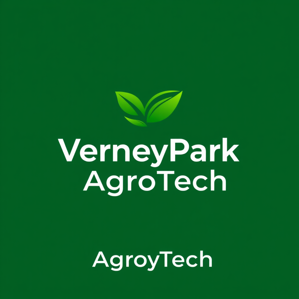 To create a visually striking and memorable logo for "VerneyPark-AgroTech," the design should reflect innovation, sustainability, and the forward-thinking nature of agricultural technology. The logo should evoke a sense of growth, connection with nature, and cutting-edge solutions.

Incorporating natural elements like leaves, crops, or a subtle depiction of the earth can symbolize the agricultural focus, while sleek, modern lines or abstract shapes can highlight the technology aspect. The typography should be clean and contemporary, with "VerneyPark" standing strong and distinguished, while "AgroTech" can be presented in a way that reflects innovation—perhaps with a futuristic font or stylized design.

A color palette inspired by nature, such as earthy greens, blues, or rich browns, can create a connection to the agricultural world, balanced with a hint of metallic or tech-inspired hues to convey modernity and innovation. The overall logo should merge the concepts of tradition and technology, representing VerneyPark-AgroTech’s role in revolutionizing agriculture while staying rooted in the environment.