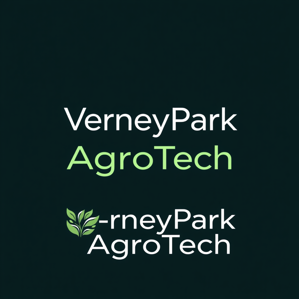 To create a visually striking and memorable logo for "VerneyPark-AgroTech," the design should reflect innovation, sustainability, and the forward-thinking nature of agricultural technology. The logo should evoke a sense of growth, connection with nature, and cutting-edge solutions.

Incorporating natural elements like leaves, crops, or a subtle depiction of the earth can symbolize the agricultural focus, while sleek, modern lines or abstract shapes can highlight the technology aspect. The typography should be clean and contemporary, with "VerneyPark" standing strong and distinguished, while "AgroTech" can be presented in a way that reflects innovation—perhaps with a futuristic font or stylized design.

A color palette inspired by nature, such as earthy greens, blues, or rich browns, can create a connection to the agricultural world, balanced with a hint of metallic or tech-inspired hues to convey modernity and innovation. The overall logo should merge the concepts of tradition and technology, representing VerneyPark-AgroTech’s role in revolutionizing agriculture while staying rooted in the environment.