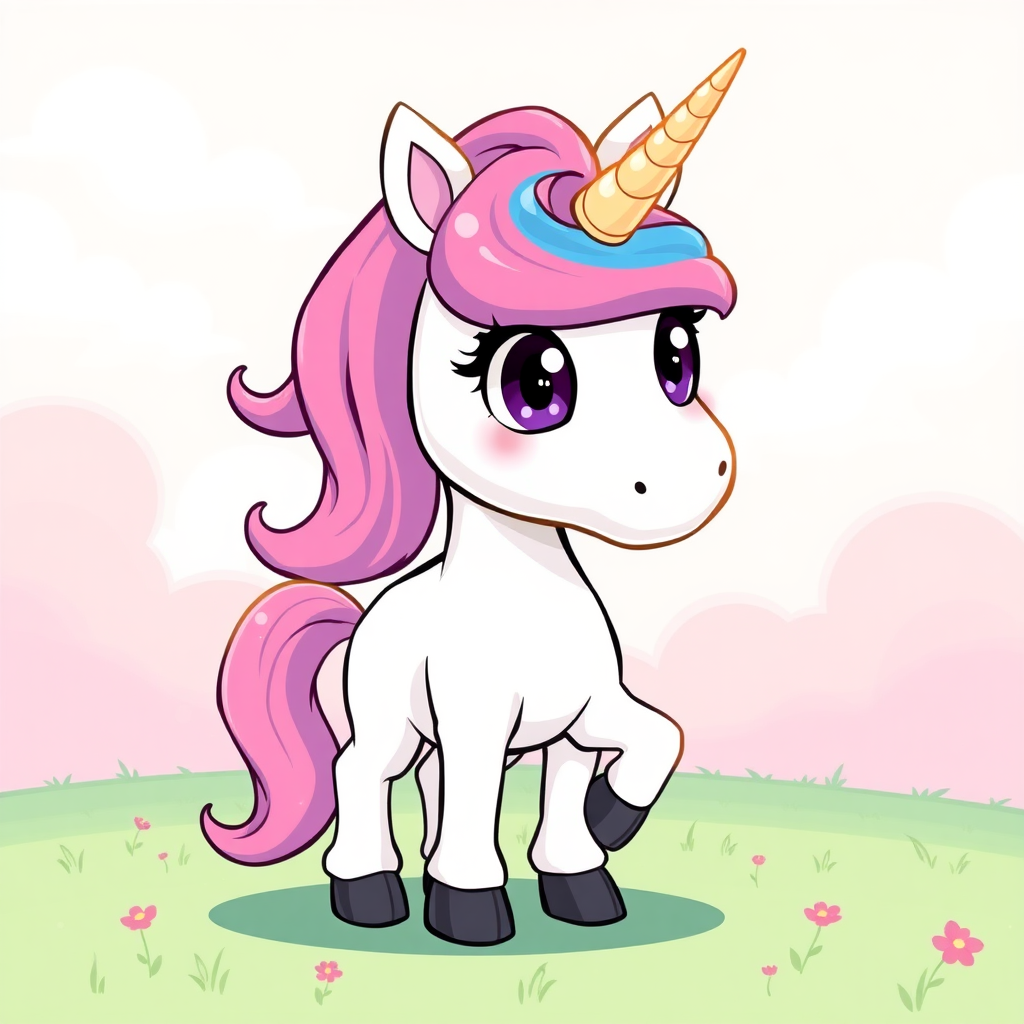 Unicorn cartoon character