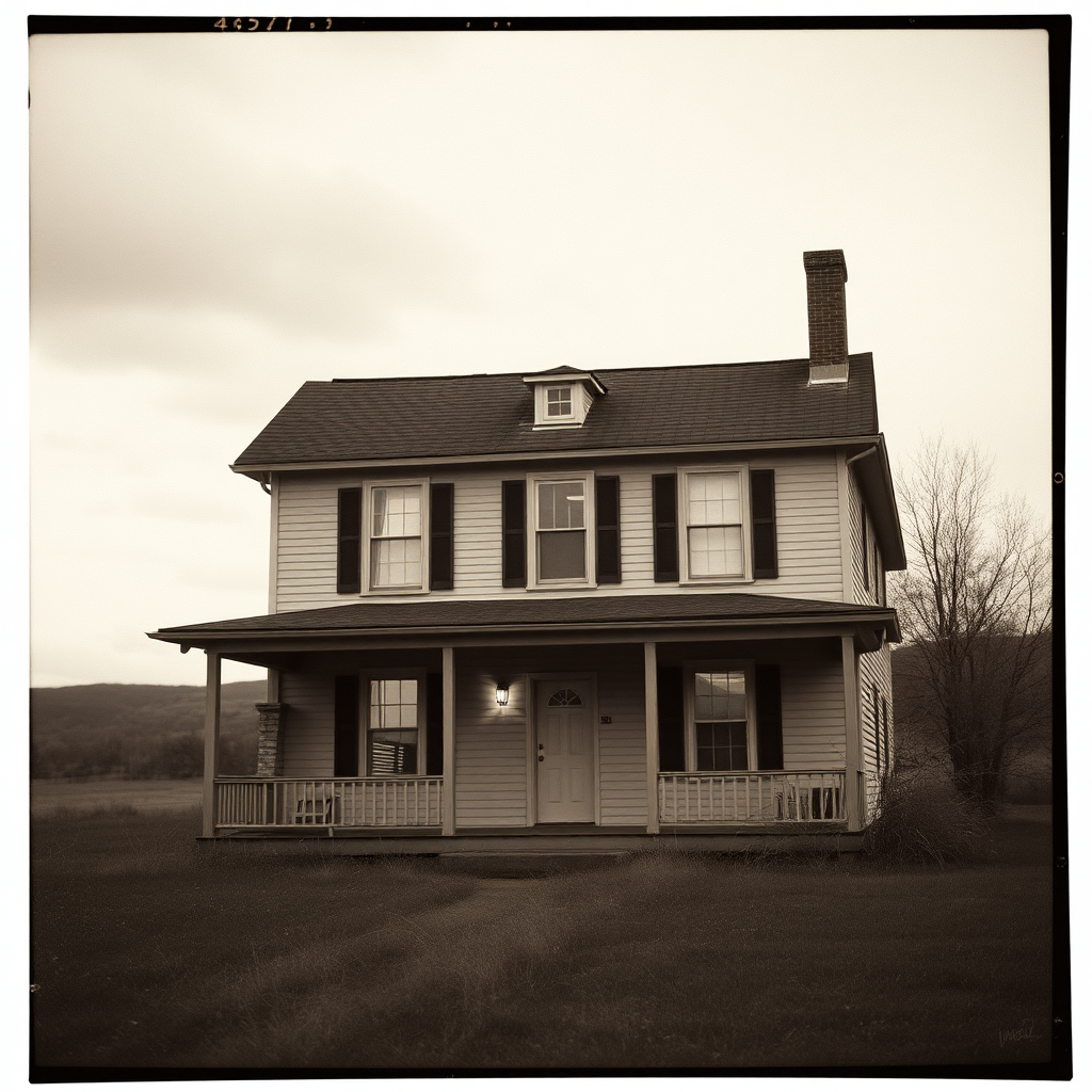 olg photography campaign house in sepia