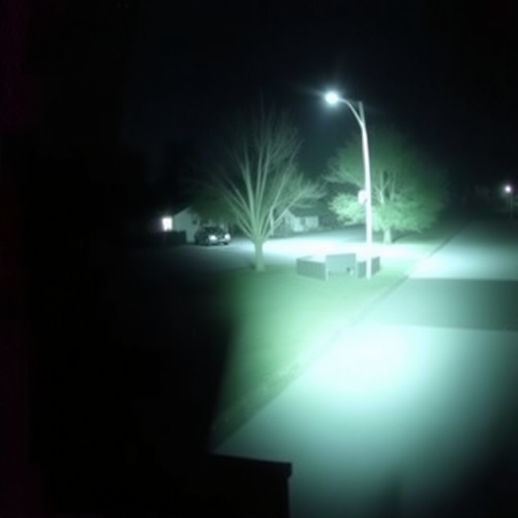 Night vision footage from the camera.