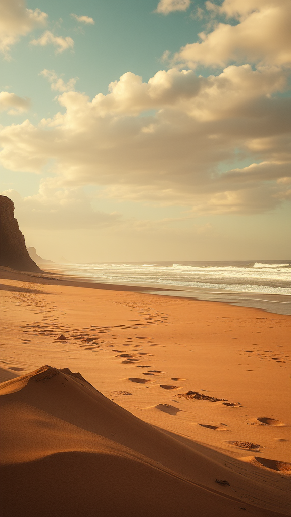 Beach image meets Dune, a Science Fiction looking scene.