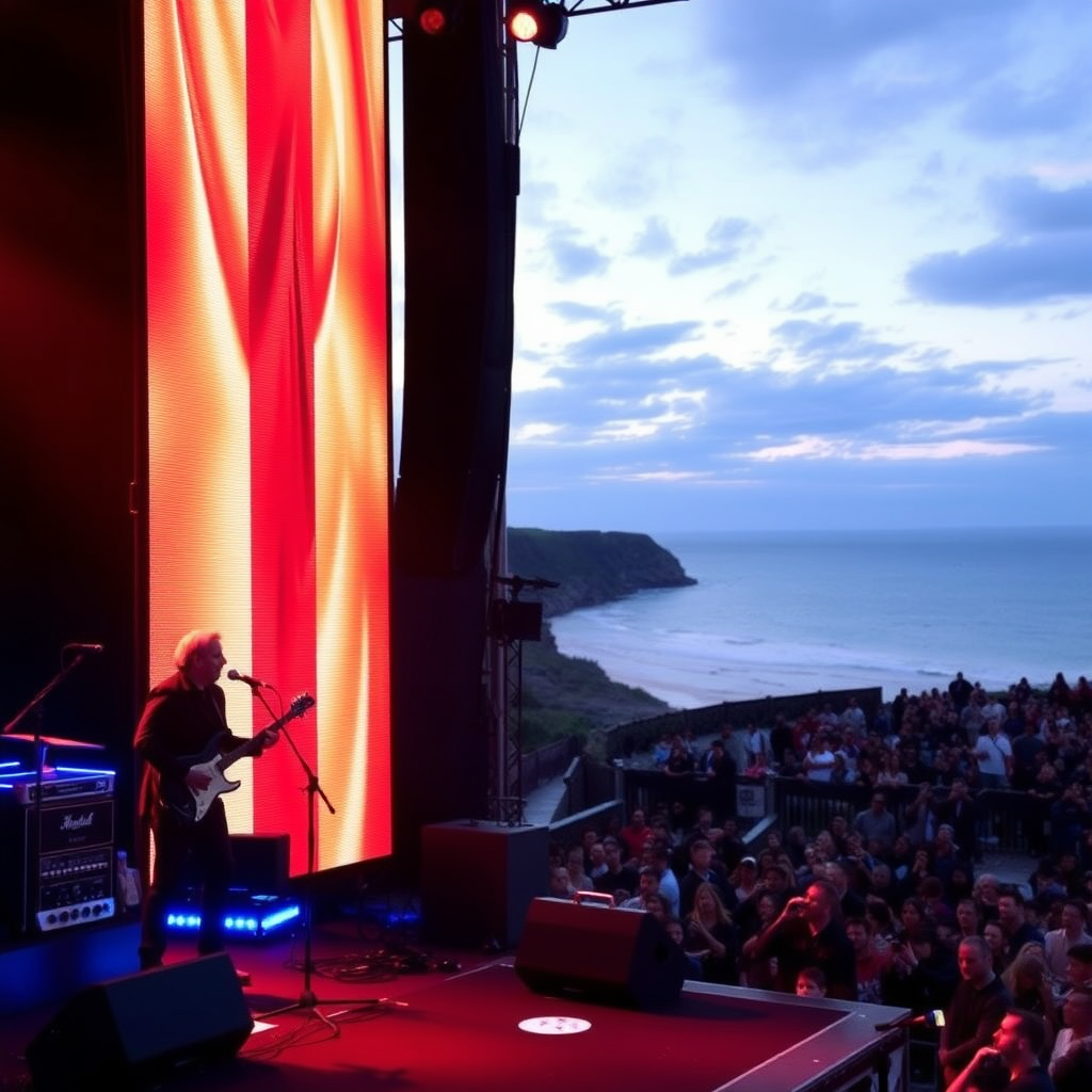 a rush concert at the minack open air theatre in cornwall