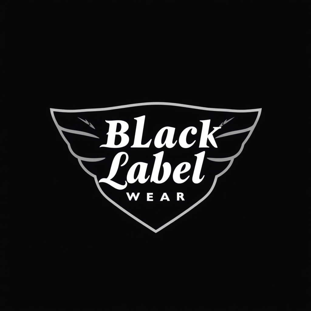 A logo design for a street wear clothing brand 'Black Label Wear'. Make it elegant but sharp.