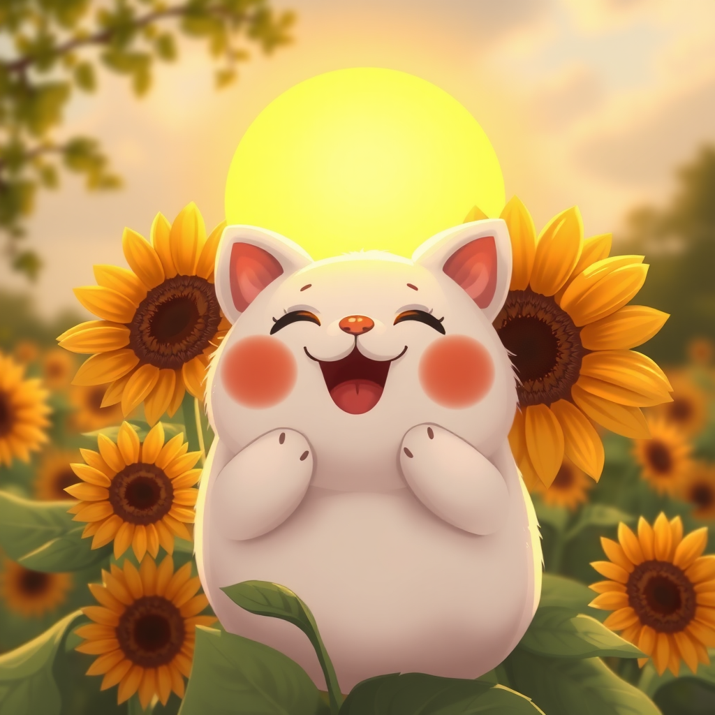 sunflower sun happy hamtaro