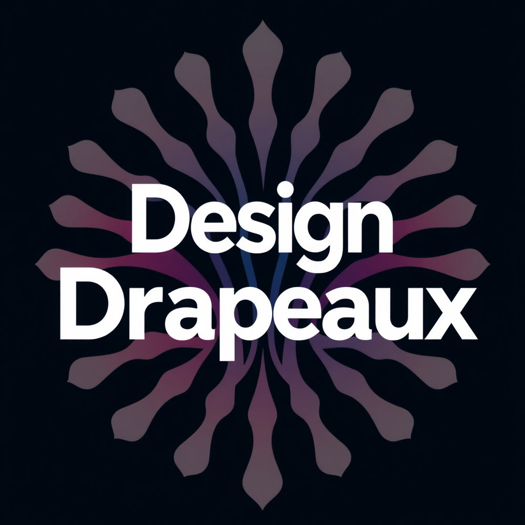 make a logo for a brand that is called design drapeaux, make it have the sentence "DesignDrapeaux" in it