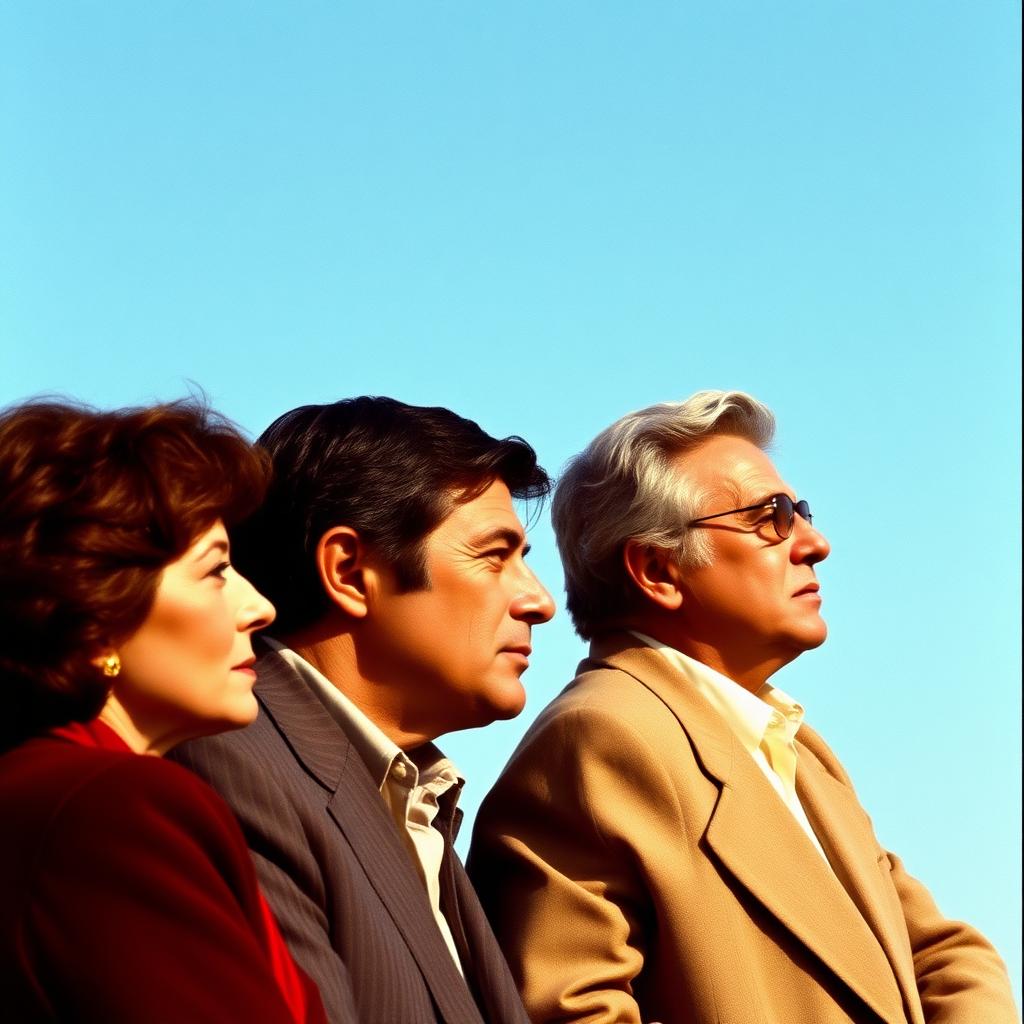 sofia loren, dustin hoffman, robert de niro, giancarlo giannini in profile