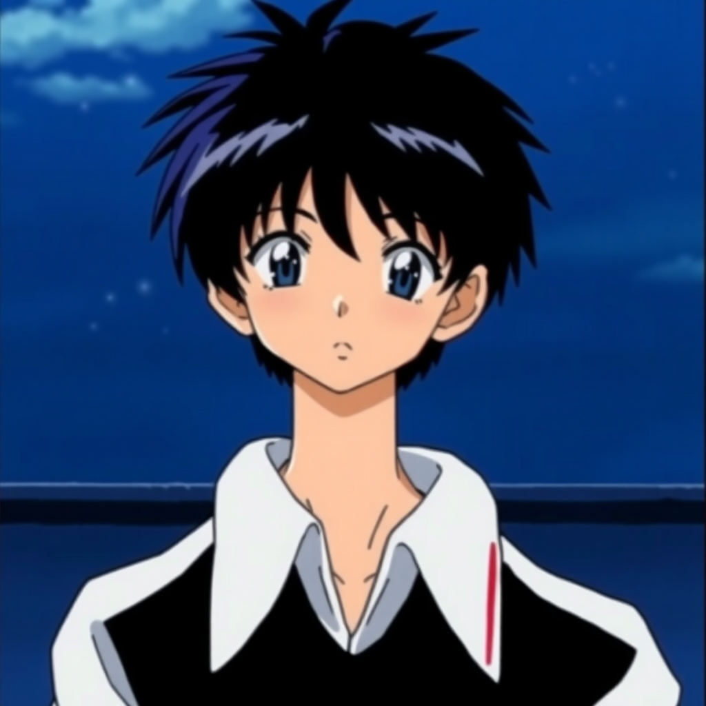 90s Anime screenshot of shinji ikari