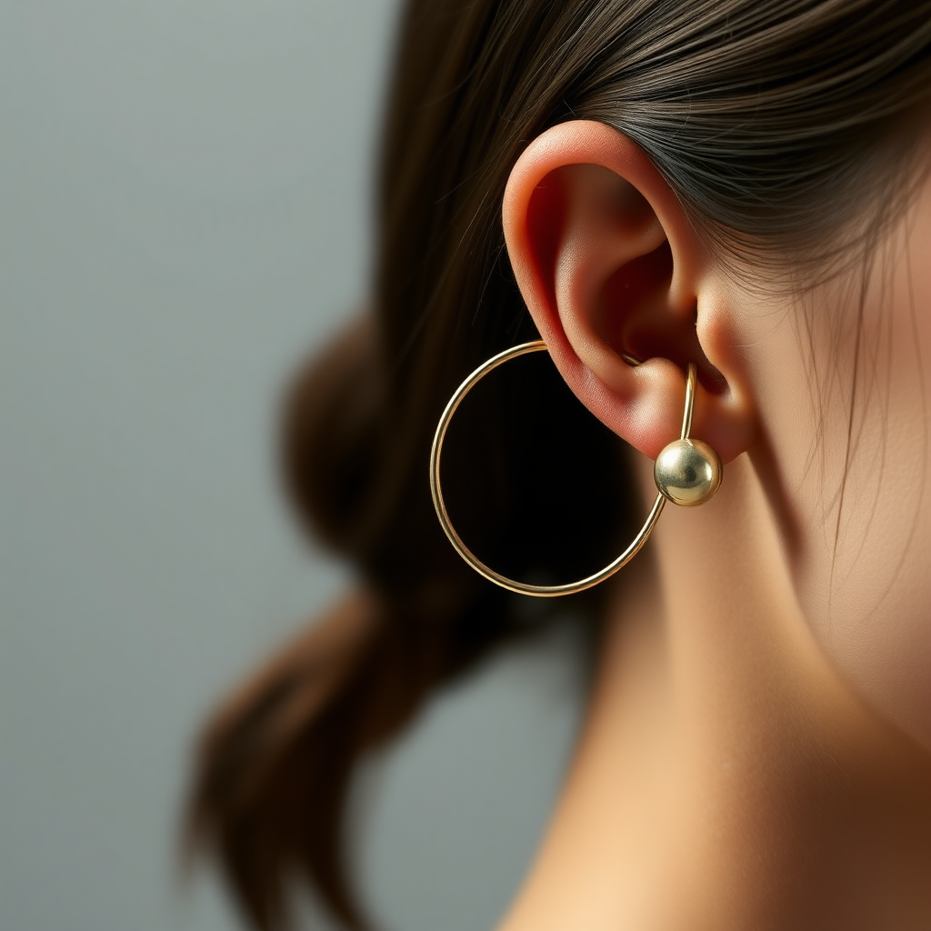 minimalist sculptive ear cuff jewellery design