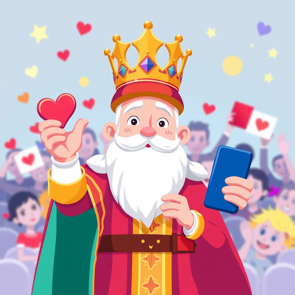 Social Media Content as a King. Animation. Vibrant