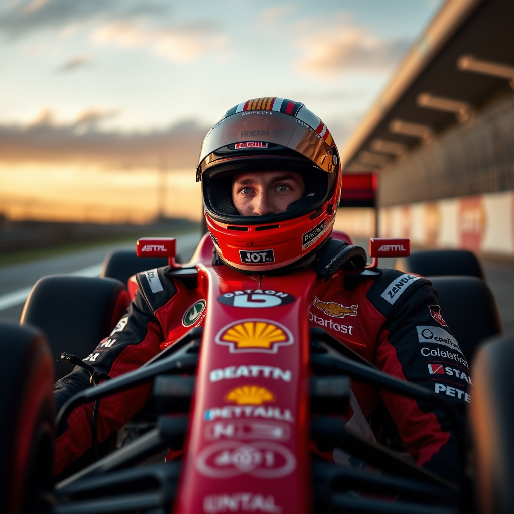 f1 racer photoshoot