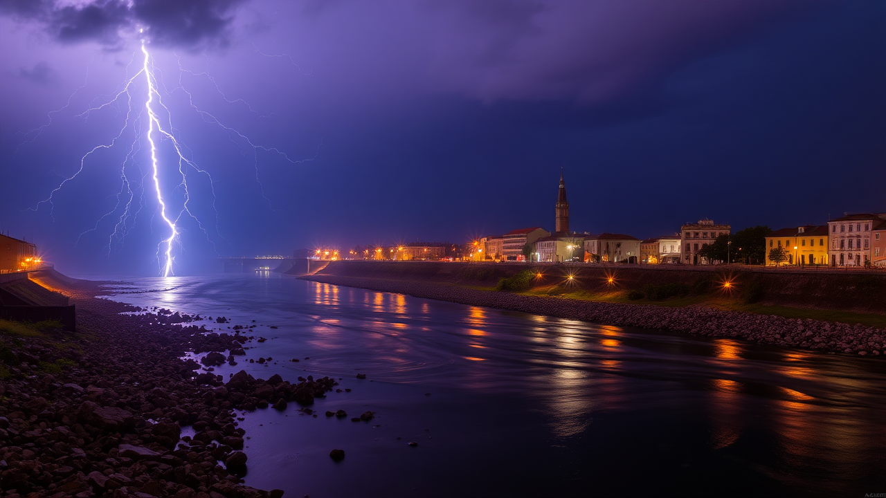 photo,lightning,river