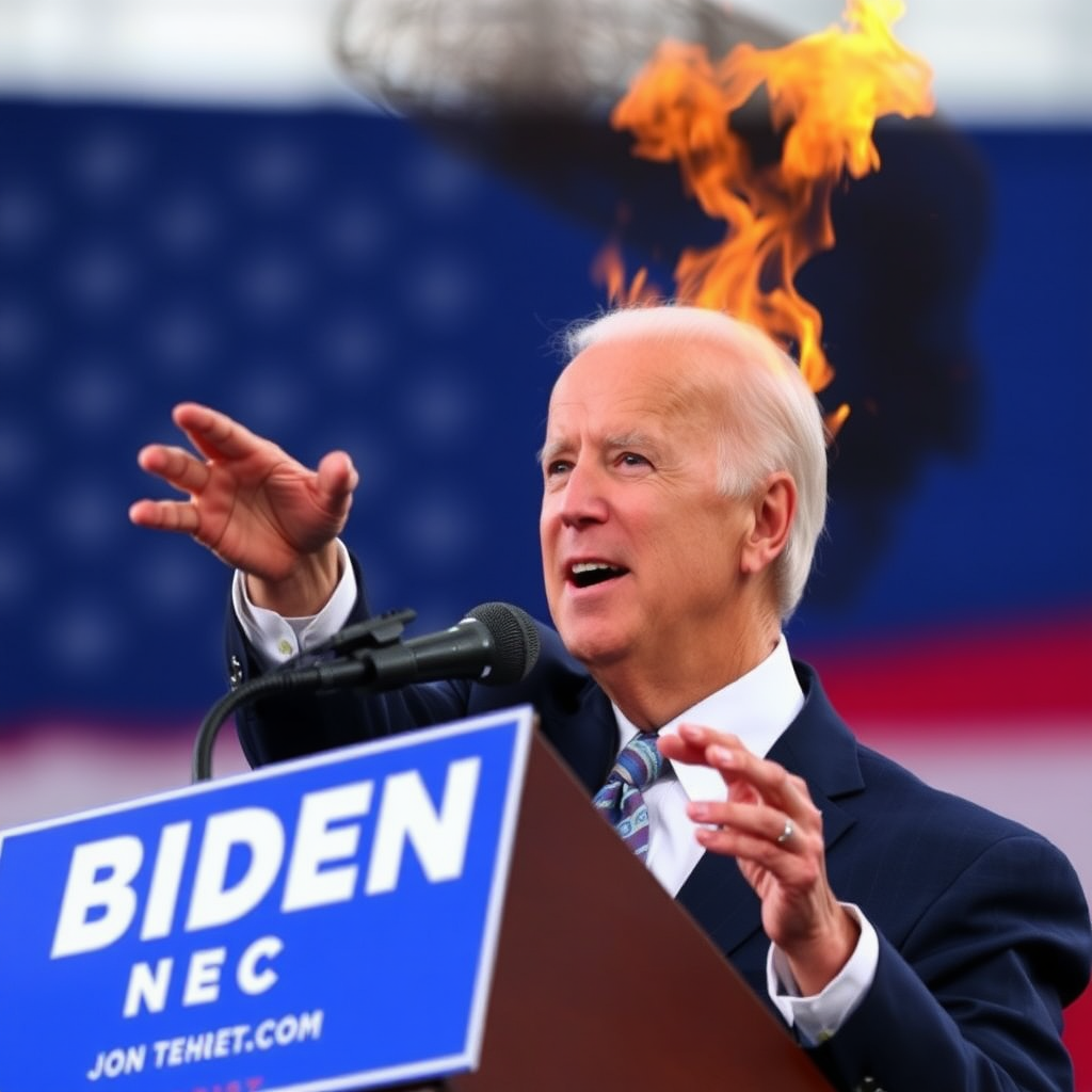 Joe Biden is on fire.