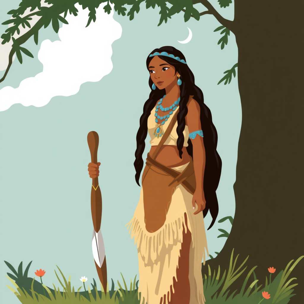 Pocahontas is farting.