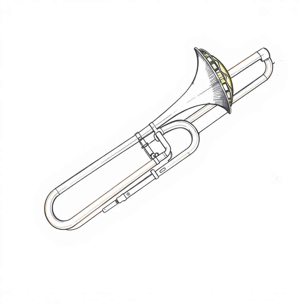 A Schematic Drawing of a Trombone