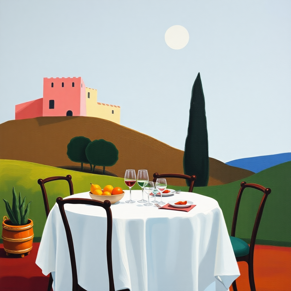 minimalist painting provence good living colorful epicurean 
picasso