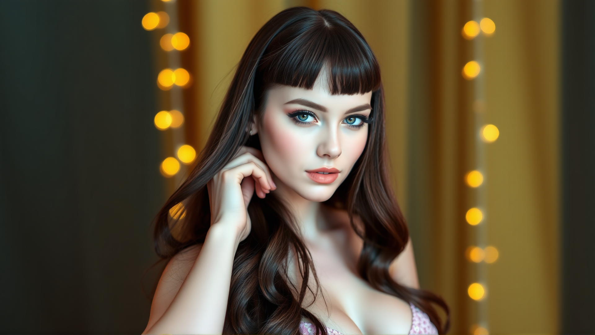 photo, Poland beautiful young girl, huge breasts, slim, white skin, 18 years old, full body, international pop star