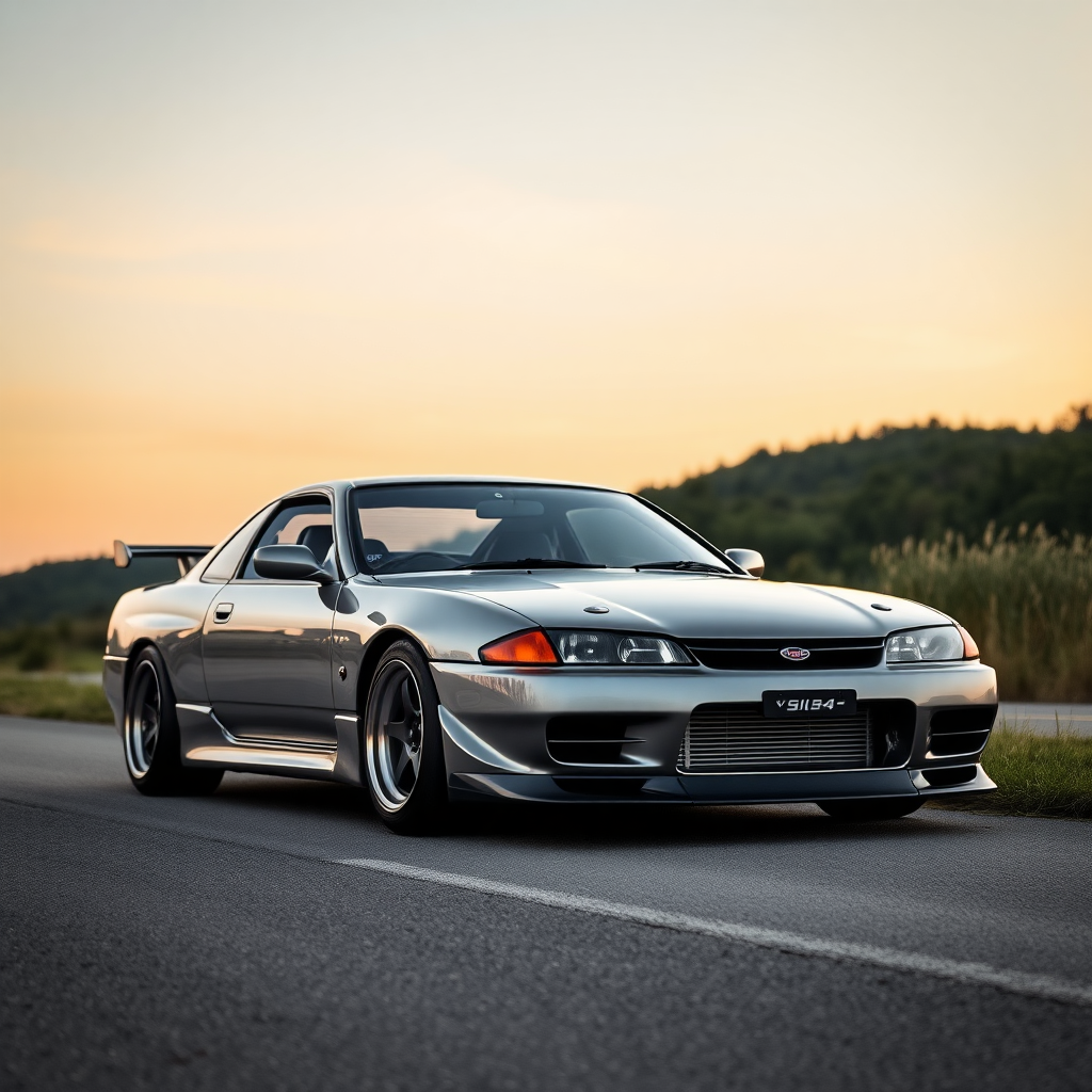 nissan silvia s14 the car is parked on the side of the road, inspired by Taiyō Matsumoto, tumblr, restomod, nd4, c4